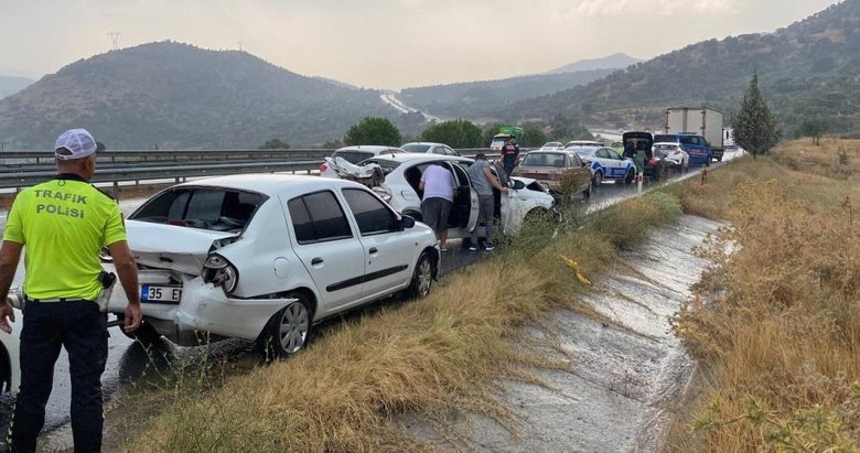 Aydın’da zincirleme trafik kazası! Kilometrelerce araç kuyruğu oluştu
