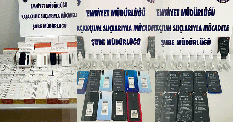 İzmir Bornova’da gümrük kaçağı akıllı telefonlar ele geçirildi