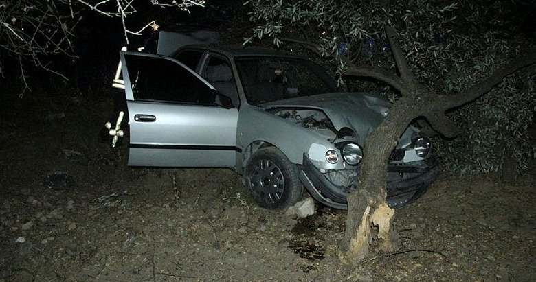 Manisa’da uçuruma yuvarlanan otomobilin sürücüsü yaralandı