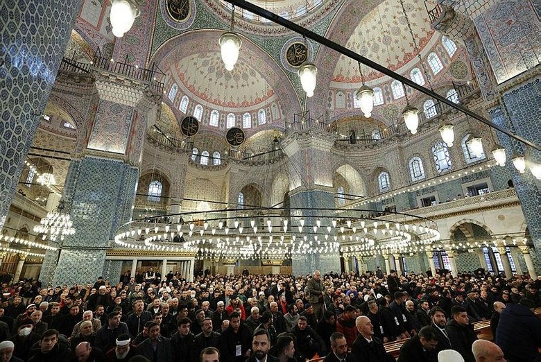 Restorasyonu tamamlanan Yeni Cami’nin açılışını Başkan Erdoğan yaptı
