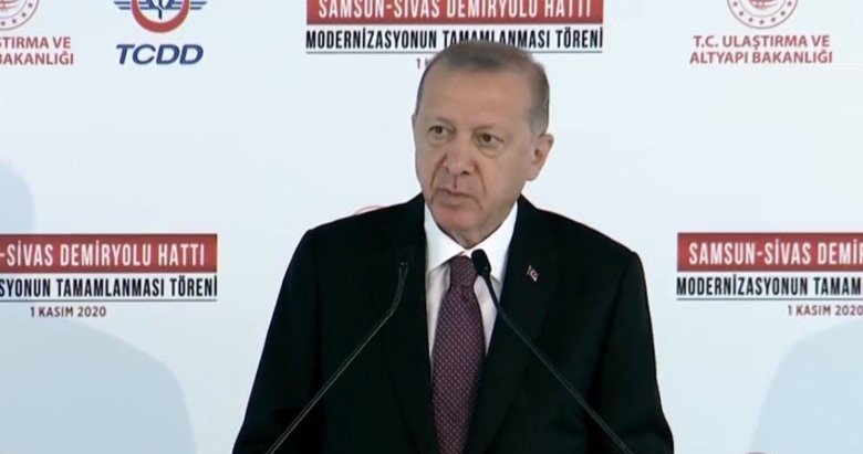 Başkan Erdoğan’dan Samsun - Sivas Demiryolu Hattı açılışında önemli açıklamalar