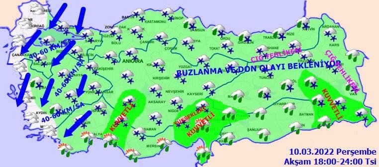 Bütün yurtta kar var! İzmir ve Ege’de hava nasıl olacak? 10 Mart 2022 Perşembe günü hava durumu raporu