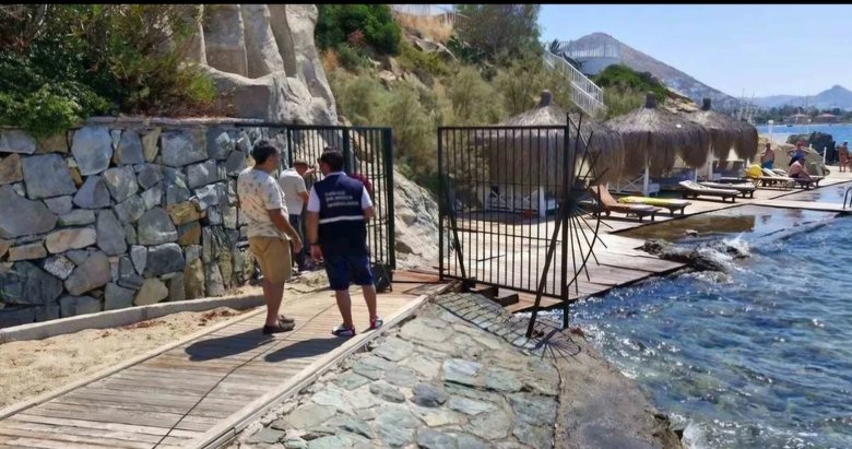 Bodrum’da kıyı işgaline geçit yok! Sahildeki kapı kaldırıldı...