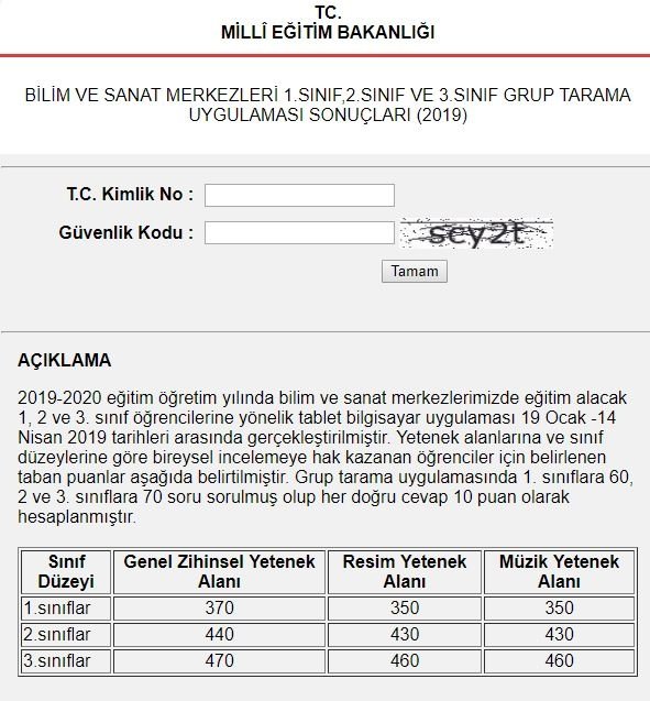 BİLSEM sınav sonuçları nasıl sorgulanır? MEB-2019 BİLSEM sınavı