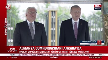 Almanya Cumhurbaşkanı Ankara’da! Başkan Erdoğan resmi törenle karşıladı