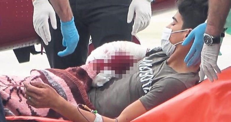 Ambulans helikopter kolu kopan genç için Ankara’ya havalandı