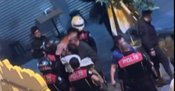İzmir’deki akılalmaz olay kamerada! Kavgayı ayıran polise kafa attı