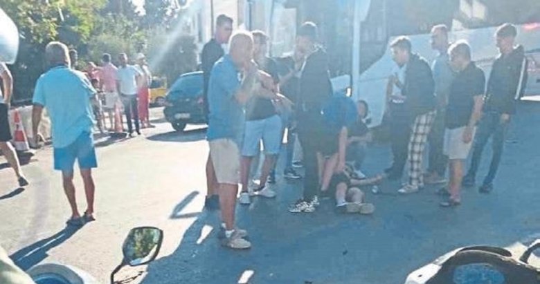 Scooter ile motosiklet çarpıştı: Üç yaralı