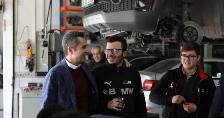 Başkan Adayı Başer sanayi esnafına Go-kart ve Drag Pisti sözü verdi