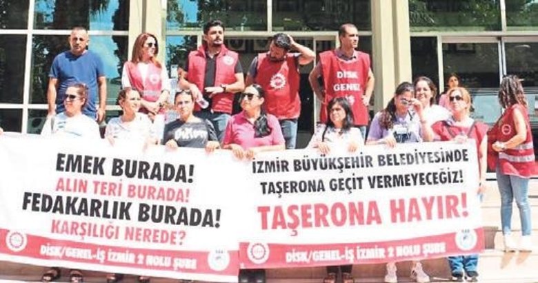 İZENERJİ çalışanları Büyükşehir’e yürüdü