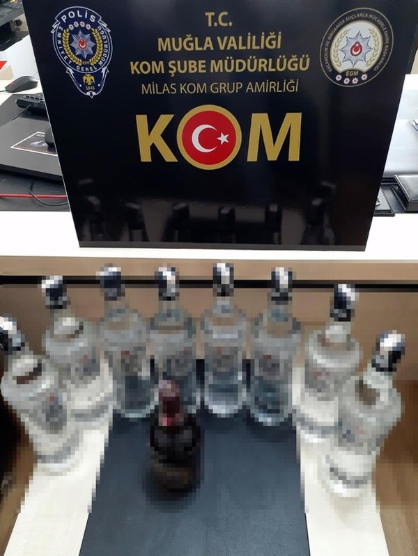 Muğla’da sahte içki ve kaçak ürünler ele geçirildi