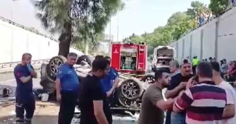 İzmir’de hasta ziyareti yolunda feci kaza! Otomobil alt geçide uçtu: 3 ölü