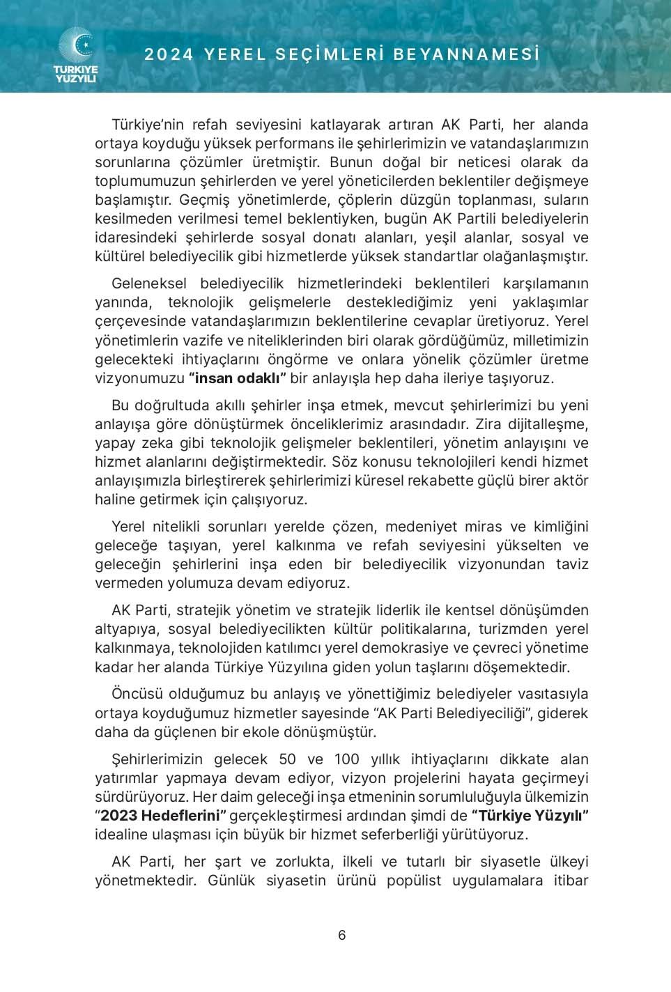 Gerçek Belediyecilik: İşte 8 başlıkta AK Parti’nin seçim beyannamesi...