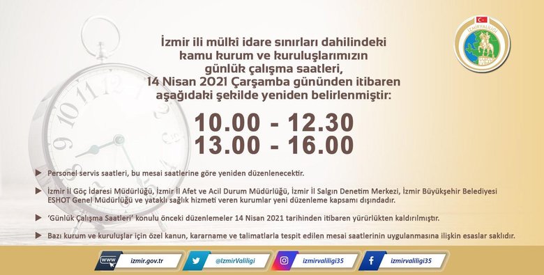 izmir valiligi acikladi iste izmir de yeni mesai saatleri izmir haberleri