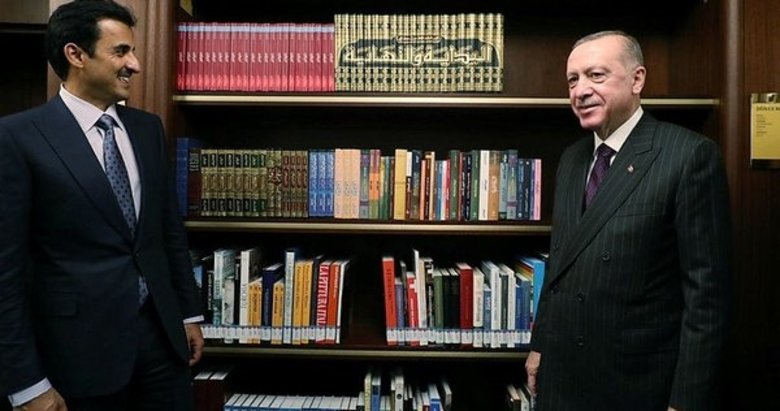 Başkan Erdoğan ve Katar Emiri Al Sani Millet Kütüphanesi’ni gezdi
