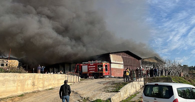 Bozdoğan’da kıl çadır imalathanesinde büyük yangın