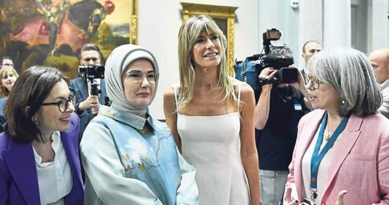 Lider eşleri İspanya Prado Müzesi’ni ziyaret etti