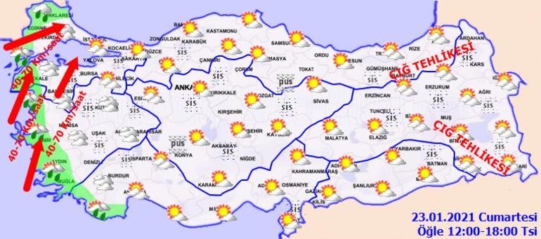 İzmir’de bugün hava nasıl olacak? Meteoroloji’den o bölgeler için sağanak uyarısı! 23 Ocak hava durumu