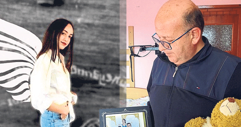 Kızının oyuncağıyla teselli buluyor