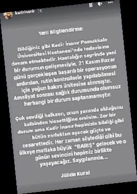 Usta sanatçı Kadir İnanır ameliyat oldu