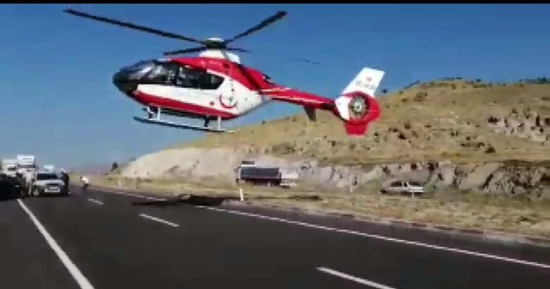 Ambulans helikopter Berre için havalandı
