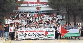 Üniversitelilerden Filistin’e destek yürüyüşü