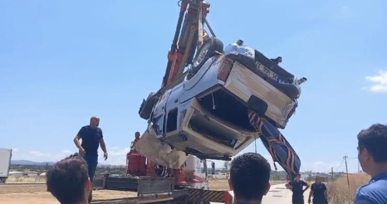 Çanakkale’de feci kaza: Takla atan araçtaki ağır yaralandı