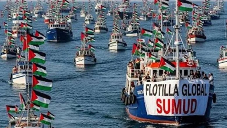 Sumud Filosu yüksek riskli bölgeye giriş yaptı: Katil israil tehdit etti! Gazze için ölümü göze aldılar!