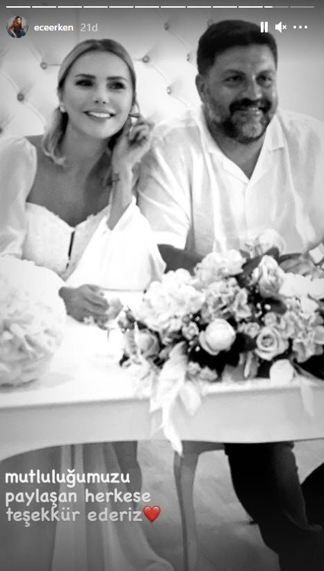 Ece Erken ile Şafak Mahmutyazıcıoğlu evlendi! Sosyal medyadan duyurdu