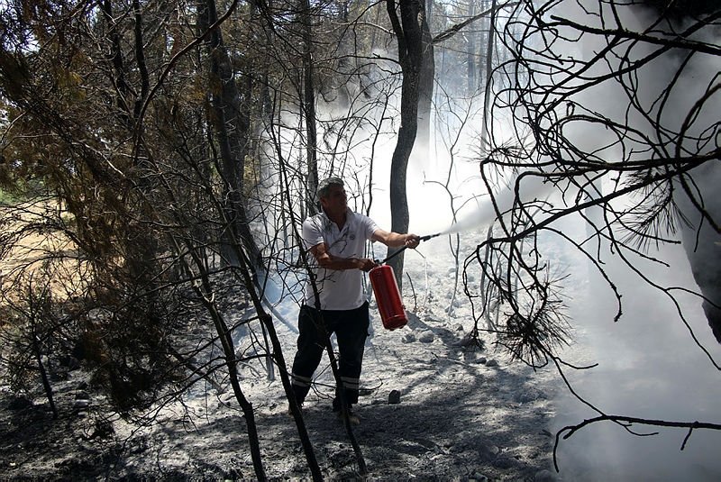 Uşak’ta çıkan 2 orman yangını kontrol altına alındı