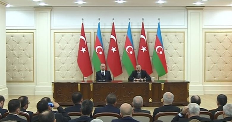 Başkan Erdoğan ve Aliyev’den ortak basın toplantısı