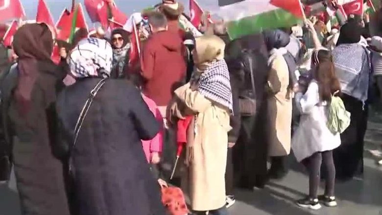 İzmir’de Gazze protestosu