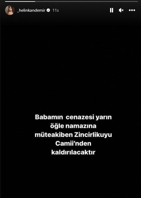 Oyuncu Helin Kandemir’in acı günü!