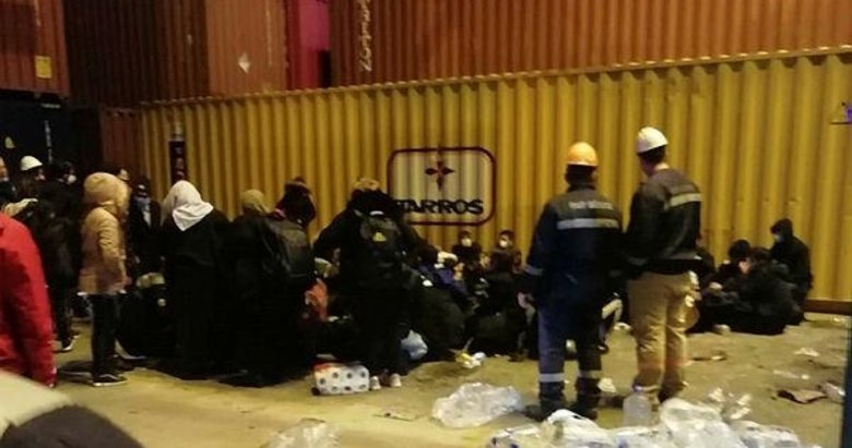 İzmir’de faciadan dönüldü! 6 gündür konteyner içinde bulunan göçmenler havasızlıktan ölmek üzereyken bulundu