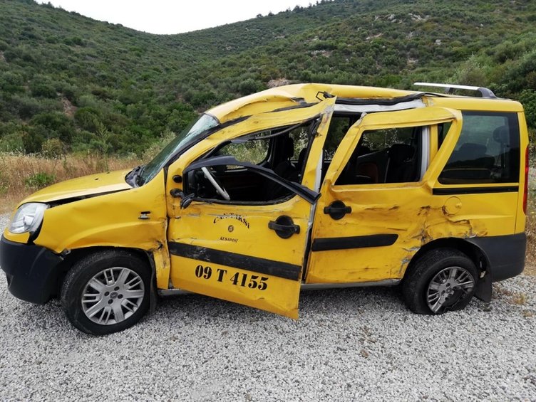 İzmir’de feci kaza! Tır’ın savrulan dorsesi taksiye çarptı