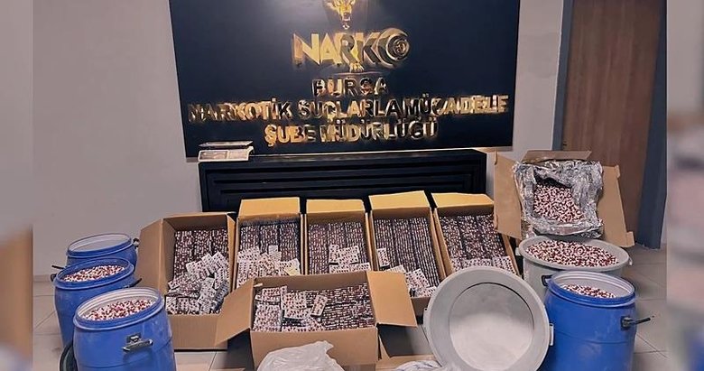 Bakan Yerlikaya duyurdu! Bursa’da 300 bin uyuşturucu hap ele geçirildi