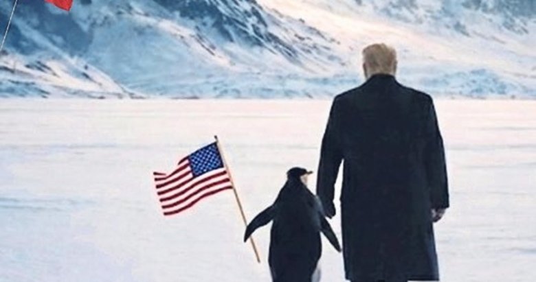 Beyaz Saray’dan Grönland’a penguenli Trump paylaşımı