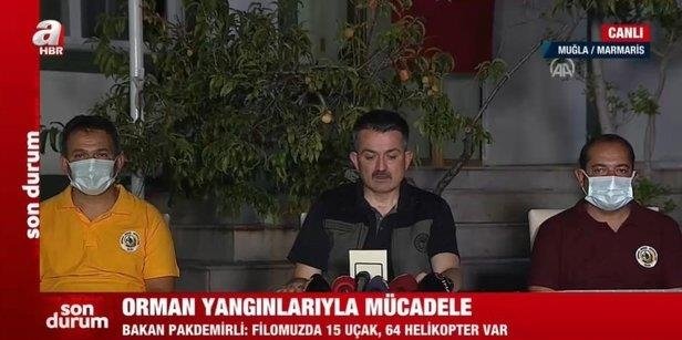 Tarım ve Orman Bakanı Bekir Pakdemirli’den flaş açıklamalar! İşte orman yangınlarında son durum!