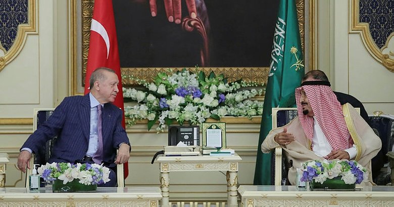 Başkan Erdoğan, Suudi Arabistan Kralı Selman ile bir araya geldi