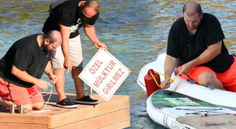 Şahan’ın özel iskelesi yıkılıyor