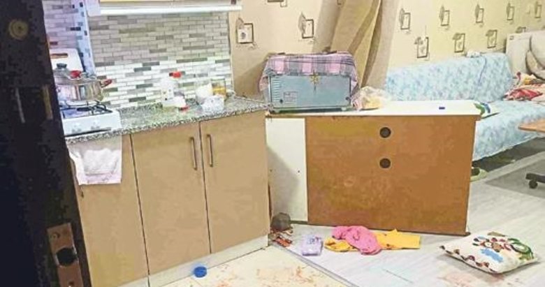 Sevgilisinin evinde erkek görünce dehşet saçtı