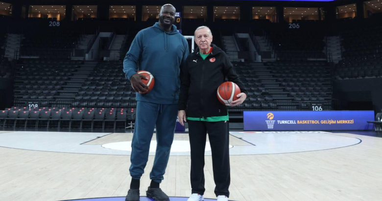 Başkan Erdoğan: NBA’in efsanesi O’Neal ile basketbol oynadı