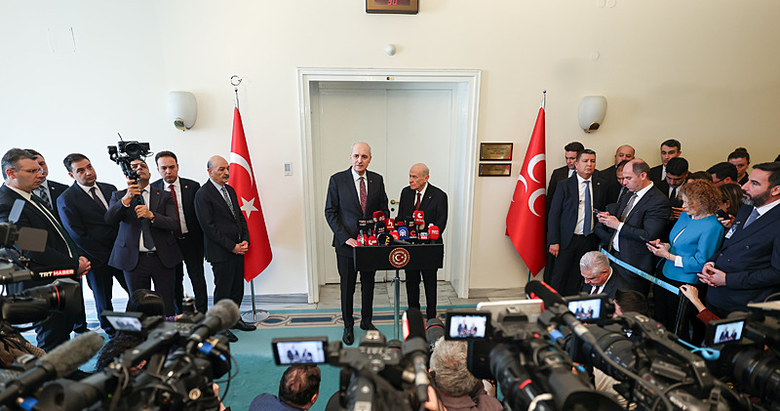 TBMM Başkanı Numan Kurtulmuş MHP Lideri Devlet Bahçeli ile görüştü
