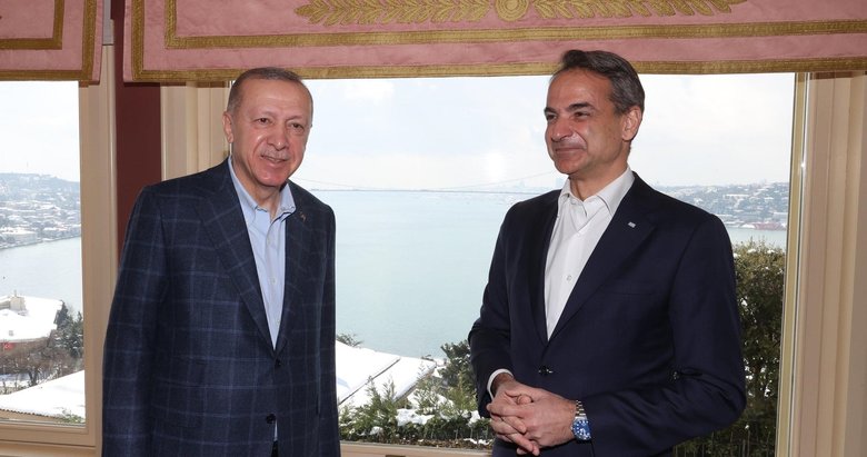 Başkan Erdoğan, Yunanistan Başbakanı Miçotakis’i kabul etti