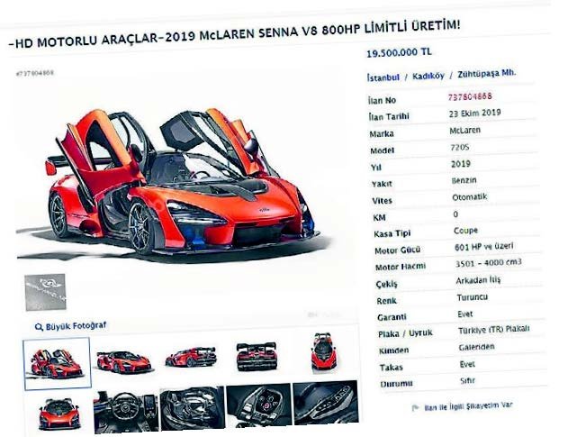 19.5 milyon liralık araç sahibini bekliyor
