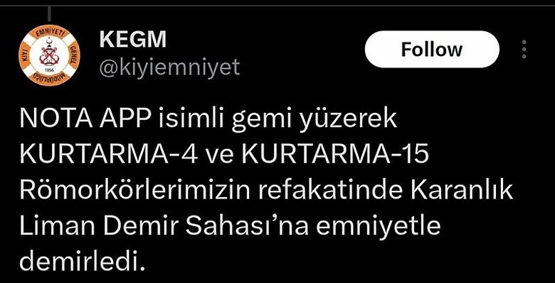 Çanakkale Boğazı’nda karaya oturan gemi kurtarıldı