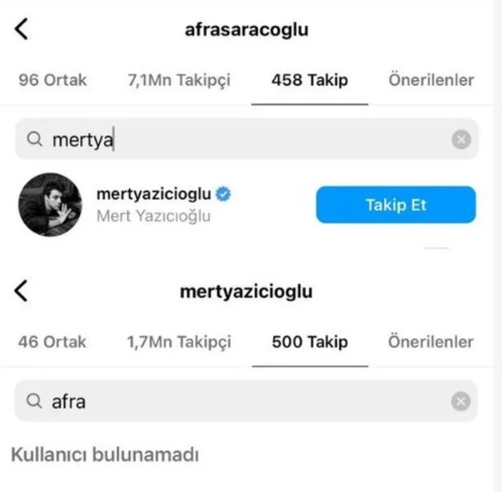 Mert Yazıcıoğlu eski sevgilisi Afra Saraçoğlu’nu tek kalemde sildi