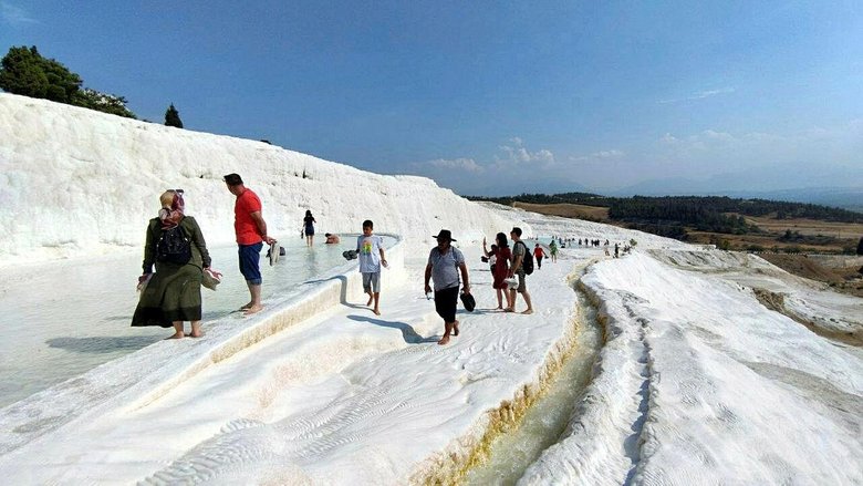 ’Beyaz cennet’ Pamukkale’ye sonbaharda da yoğun ilgi