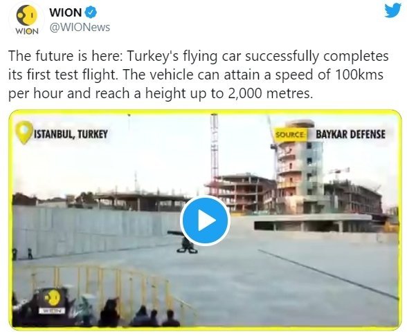 Türkiye’nin ilk uçan arabası Cezeri dünya basınında geniş yer buldu!