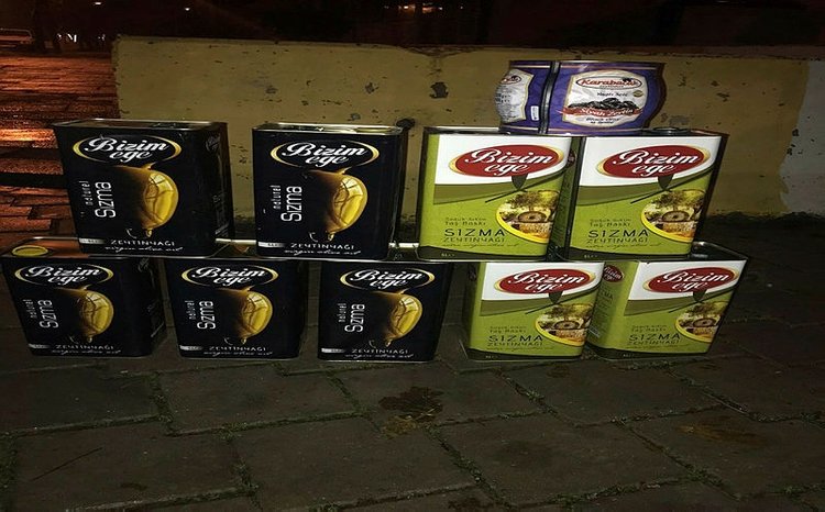 Hırsızlar sanayi kablosu ve zeytinyağıyla yakalandı